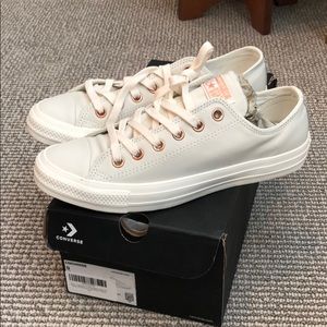 off white leather converse